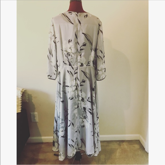 NWT Floryday gray floral dress XL - Picture 2 of 6